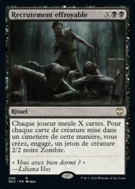 Recrutement effroyable, carte Magic NCC 249 — extension New Capenna Commander