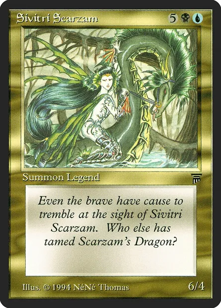 Sivitri Scarzam, carte Magic LEG 258 — extension Legends