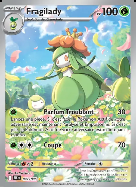 Fragilady, carte Pokémon BLK 092 — extension Foudre Noire