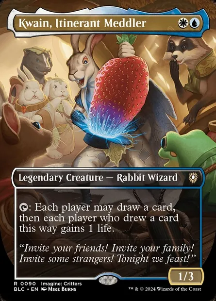 Kwain, Itinerant Meddler, Magic card BLC 90 — Bloomburrow Commander set