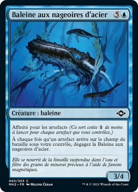 Baleine aux nageoires d'acier, carte Magic MH2 65 — extension Horizons du Modern 2