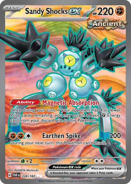 Sandy Shocks ex, Pokémon card PAR 228 — Paradox Rift set