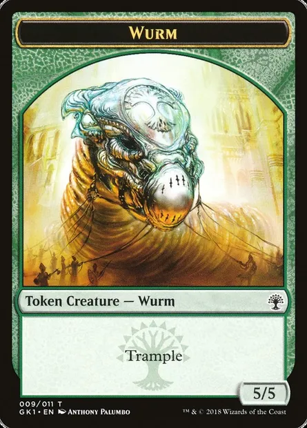 Wurm // Saproling, Magic card TGK1 9 — GRN Guild Kit Tokens set