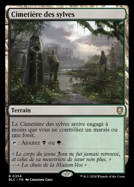 Cimetière des sylves, carte Magic BLC 354 — extension Bloomburrow Commander
