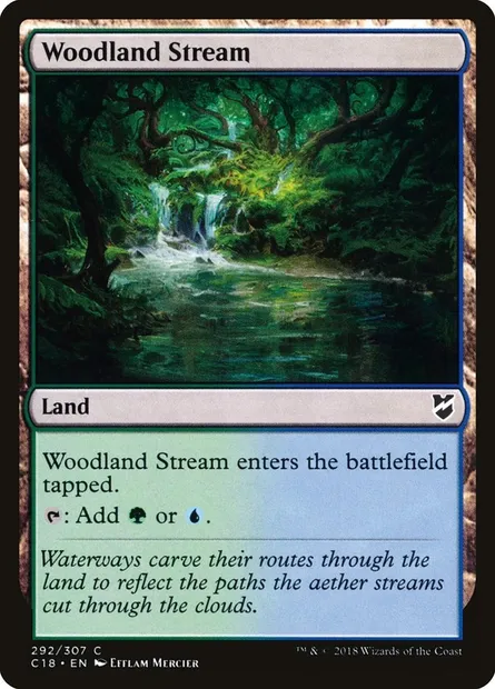 Woodland Stream, Magic card C18 292 — Commander 2018 set