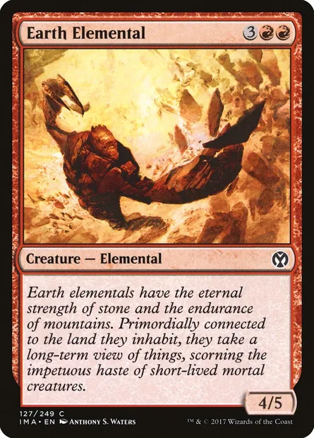 Earth Elemental, Magic card IMA 127 — Iconic Masters set