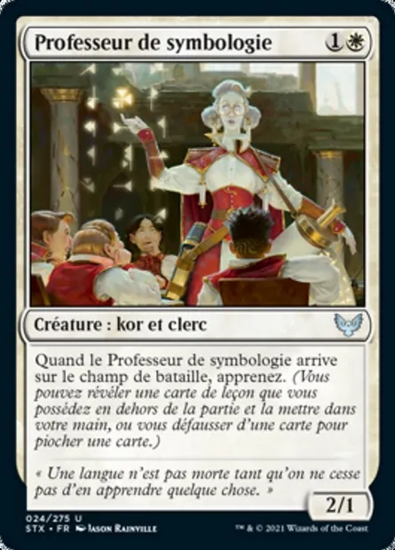 Professeur de symbologie, carte Magic STX 24 — extension Strixhaven: l'Académie des Mages
