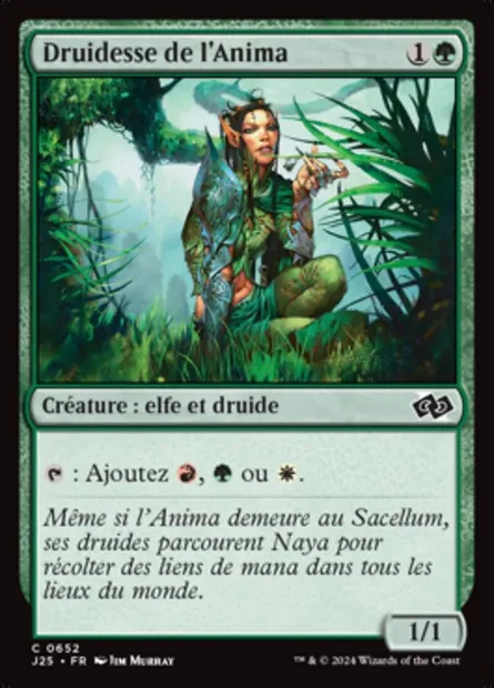 Druidesse de l'Anima, carte Magic J25 652 — extension Foundations Jumpstart