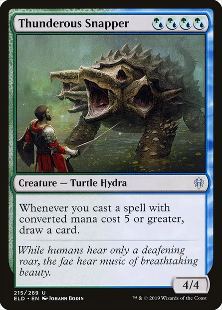 Thunderous Snapper, Magic card ELD 215 — Throne of Eldraine set