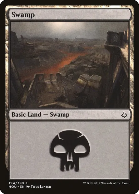 Swamp, Magic card HOU 194 — Hour of Devastation set