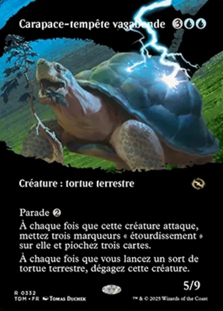 Carapace-tempête vagabonde, carte Magic TDM 332 — extension Tarkir: Dragonstorm