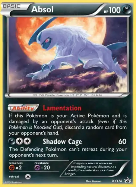 Absol, carte Pokémon XY 178 — extension Promo XY