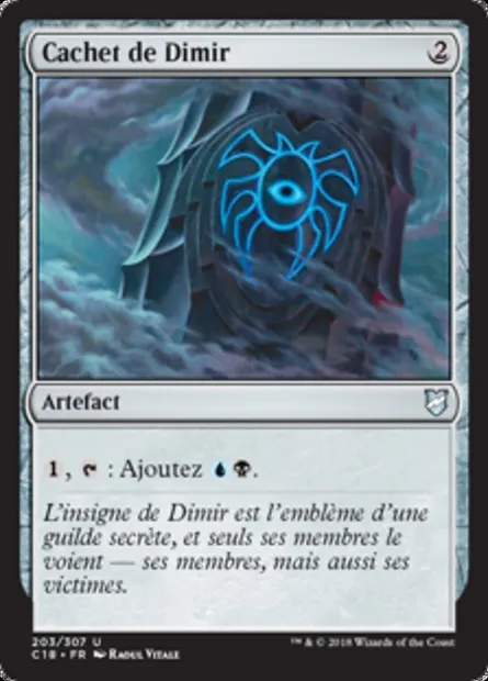 Cachet de Dimir, carte Magic C18 203 — extension Commander 2018