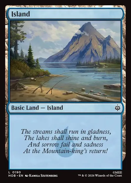 Island, Magic card HOB 190 — The Hobbit set