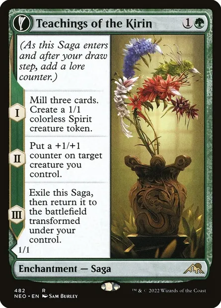 Teachings of the Kirin // Kirin-Touched Orochi, Magic card NEO 482 — Kamigawa: Neon Dynasty set