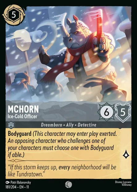 McHorn - Ice-Cold Officer, Disney Lorcana card CH11-181 — Winterspell set