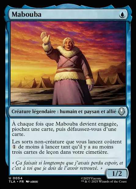 Mabouba, carte Magic TLA 54 — extension Avatar: The Last Airbender