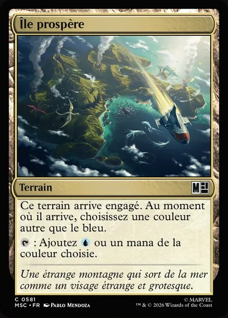 Île prospère, carte Magic MSC 581 — extension Marvel Super Heroes Commander
