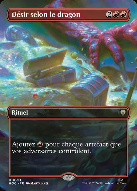 Désir selon le dragon, carte Magic HOC 11 — extension The Hobbit Eternal