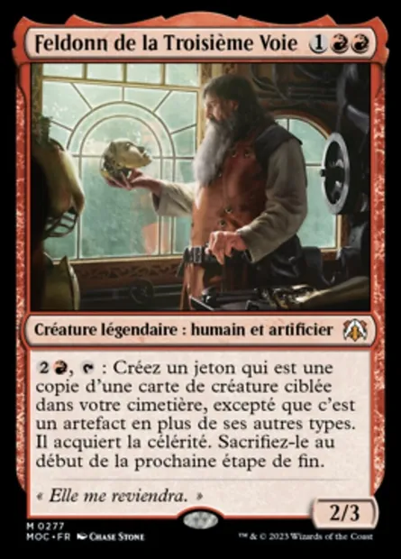 Feldonn de la Troisième Voie, carte Magic MOC 277 — extension March of the Machine Commander