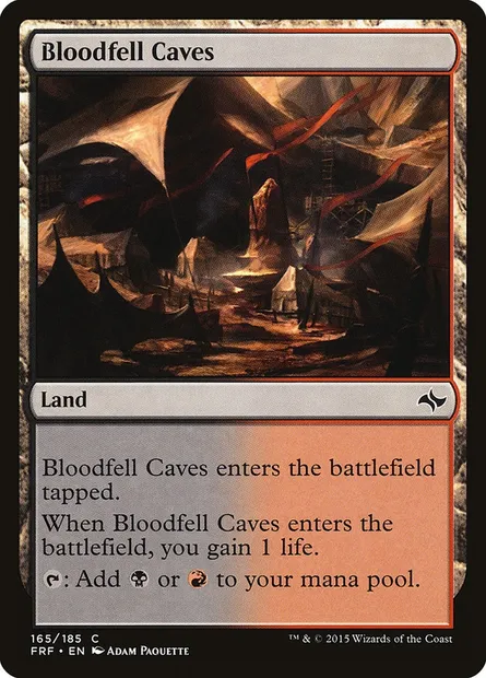 Bloodfell Caves, Magic card FRF 165 — Fate Reforged set