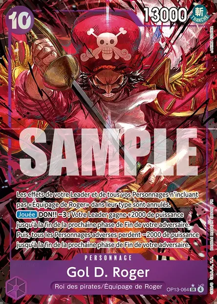 Gol D. Roger, carte One Piece OP13-064 — extension SUCCESSEURS