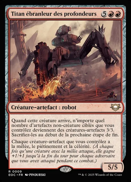 Titan ébranleur des profondeurs, carte Magic EOC 9 — extension Edge of Eternities Commander