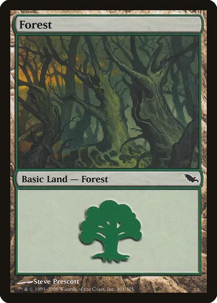 Forest, Magic card SHM 301 — Shadowmoor set