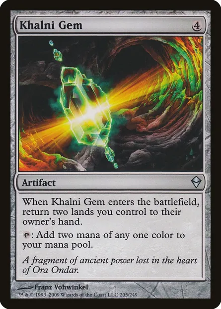 Khalni Gem, Magic card ZEN 205 — Zendikar set