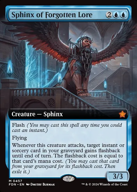 Sphinx of Forgotten Lore, Magic card FDN 457 — Foundations set