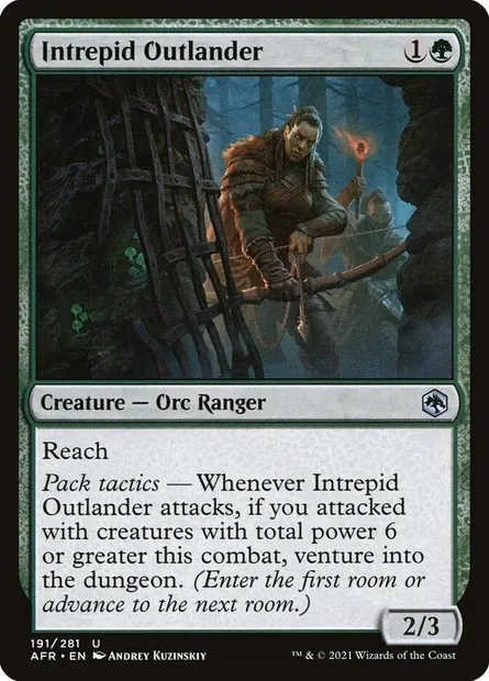 Intrepid Outlander, Magic card AFR 191 — Adventures in the Forgotten Realms set
