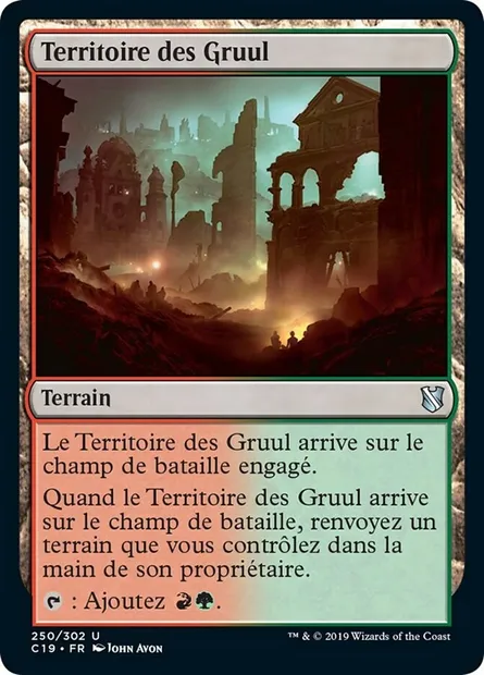 Territoire des Gruul, carte Magic C19 250 — extension Commander 2019