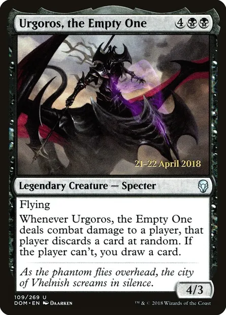 Urgoros, the Empty One, Magic card PDOM 109s — Dominaria Promos set