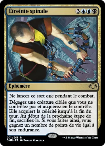 Étreinte spinale, carte Magic DMR 201 — extension Dominaria Remastered