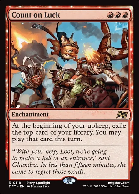 Count on Luck, Magic card PDFT 118p — Aetherdrift Promos set