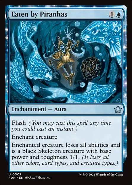 Eaten by Piranhas, Magic card FDN 507 — Foundations set