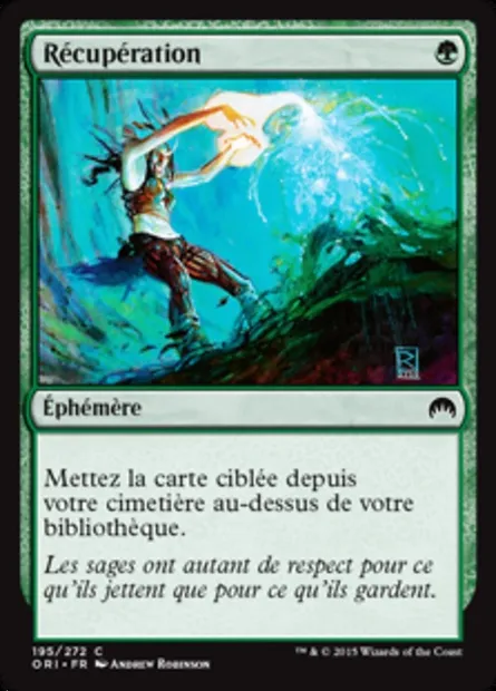 Récupération, carte Magic ORI 195 — extension Magic Origines
