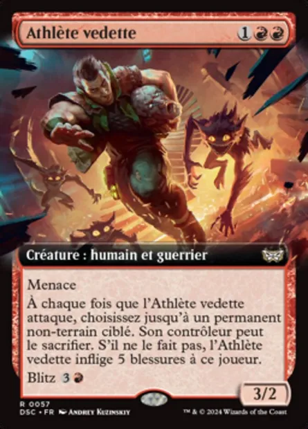 Athlète vedette, carte Magic DSC 57 — extension Duskmourn: House of Horror Commander