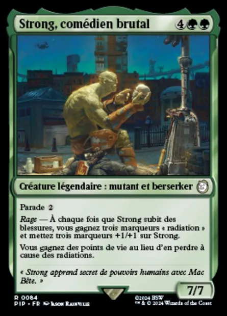 Strong, comédien brutal, carte Magic PIP 84 — extension Fallout