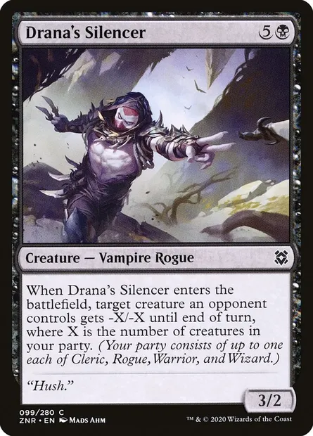 Drana's Silencer, Magic card ZNR 99 — Zendikar Rising set