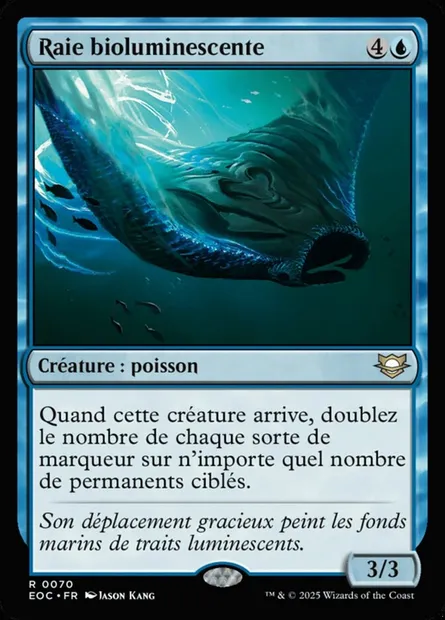 Raie bioluminescente, carte Magic EOC 70 — extension Edge of Eternities Commander