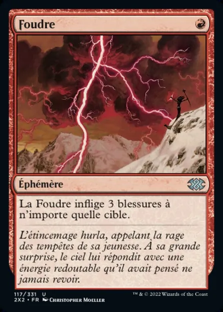 Foudre, carte Magic 2X2 117 — extension Double Masters 2022