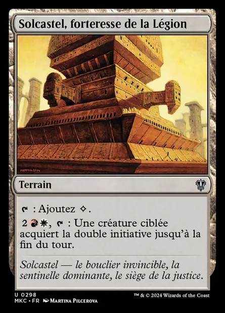 Solcastel, forteresse de la Légion, carte Magic MKC 298 — extension Murders at Karlov Manor Commander