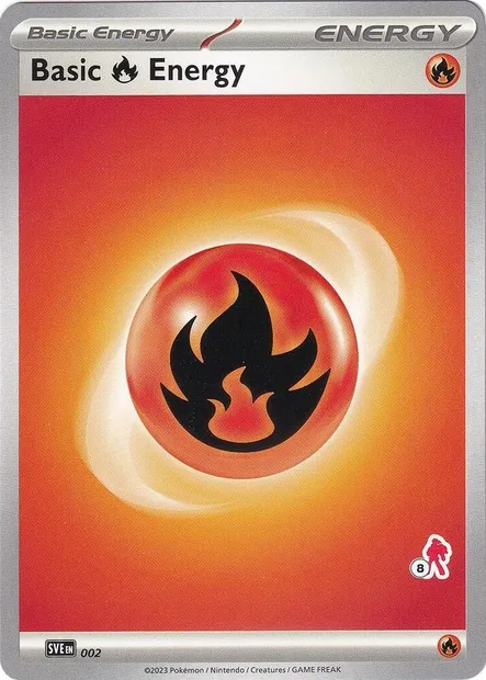 Basic Fire Energy, Pokémon card BA24 002-8 — Battle Academy 2024 set