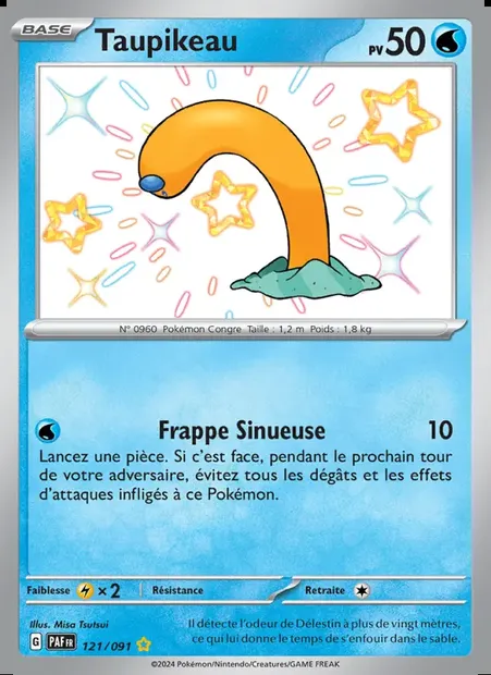 Taupikeau, carte Pokémon PAF 121 — extension Destinées de Paldea