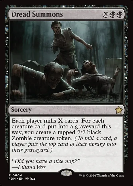 Dread Summons, Magic card FDN 604 — Foundations set