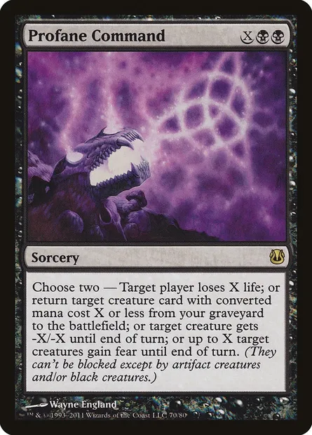 Profane Command, Magic card DDH 70 — Duel Decks: Ajani vs. Nicol Bolas set