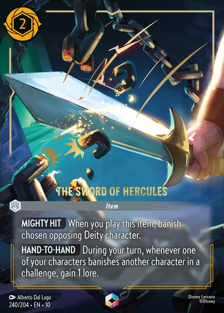 The Sword of Hercules, Disney Lorcana card CH10-240 — Whispers in the Well set