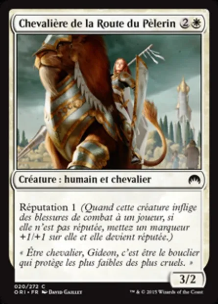 Chevalière de la Route du Pèlerin, carte Magic ORI 20 — extension Magic Origines