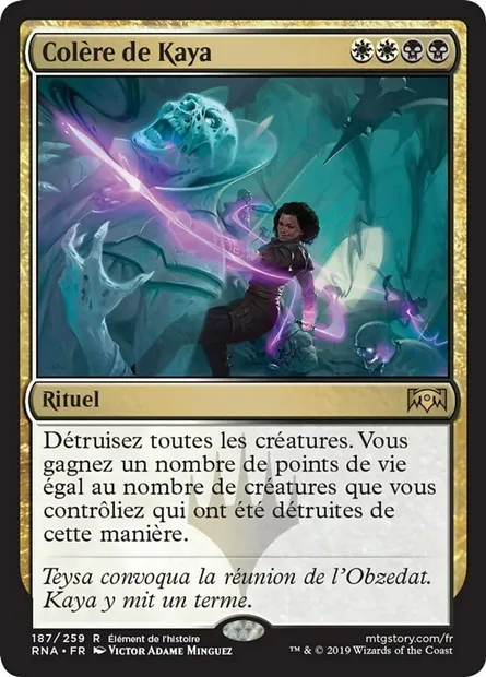 Colère de Kaya, carte Magic RNA 187 — extension L'allégeance de Ravnica